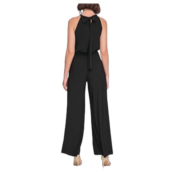 NWT Eliza J Womens Sleeveless Mock Neck Halter Jumpsuit Size 2 - Picture 4 of 12